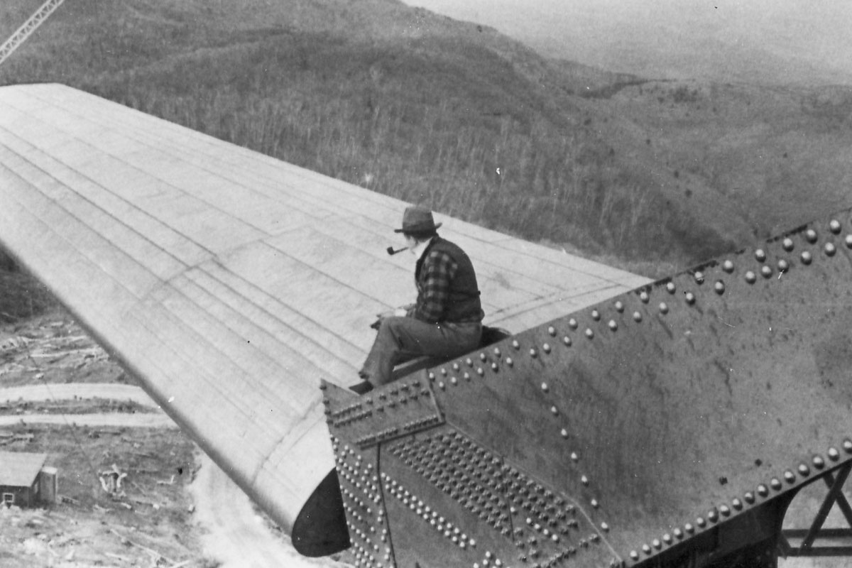 Turbine blade with man sitting on it likely putnam 01 jpg