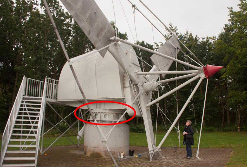 Gedser slewing or yaw ring energi museet denmark